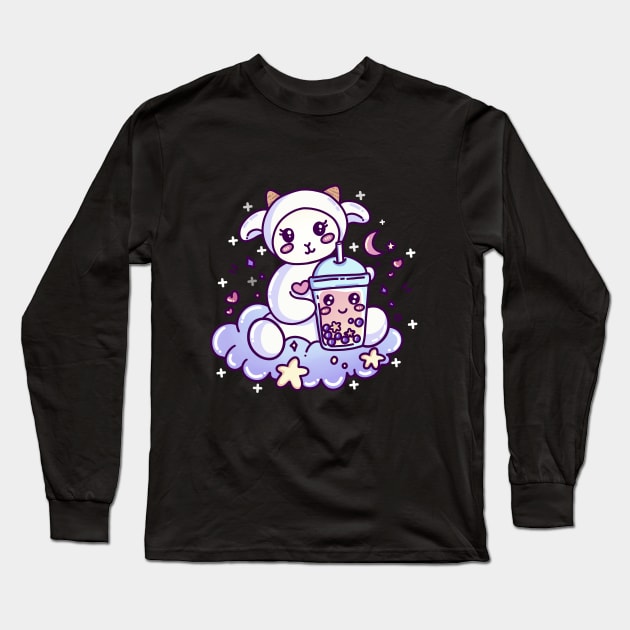 Milk Tea Long Sleeve T-Shirt by camillekayart